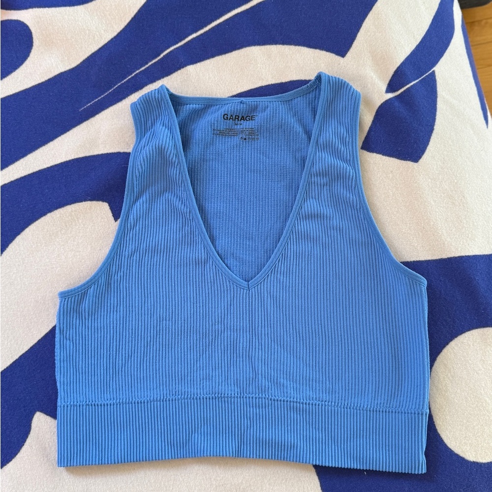 GARAGE MEDIUM BLUE CROP TOP